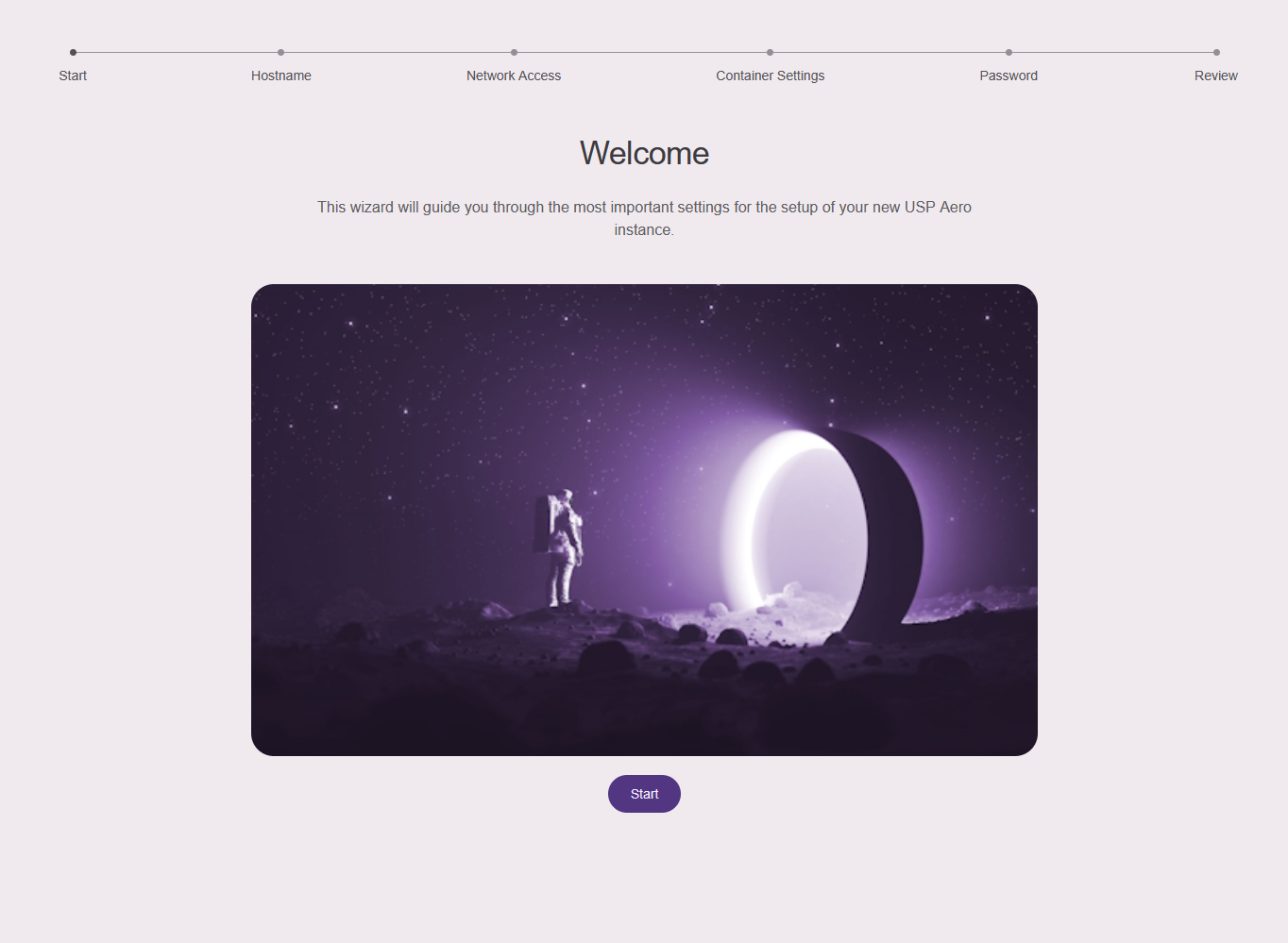 First Time Setup Wizard 2
